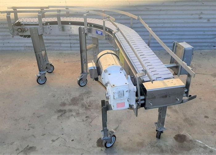 Used Conveyor, Belt, 7.5" x 8', S/st, 90 Degree Turn #C744316