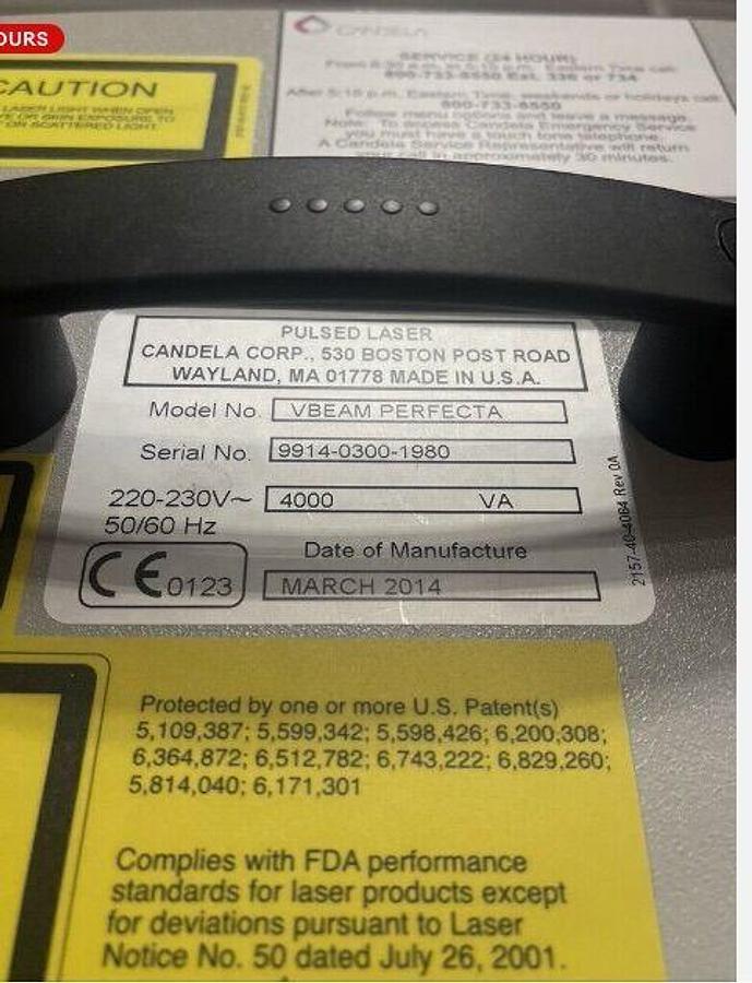 Used For Sale CANDELA V-Beam Laser - Pulsed Dye