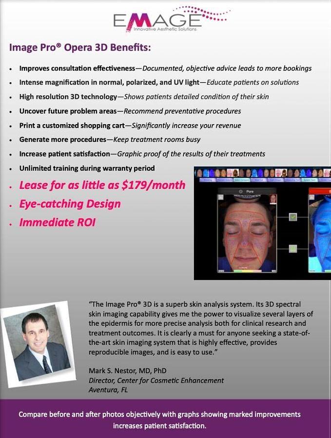 For Sale EMAGE NEW IMAGE PRO LE Skin Imaging System