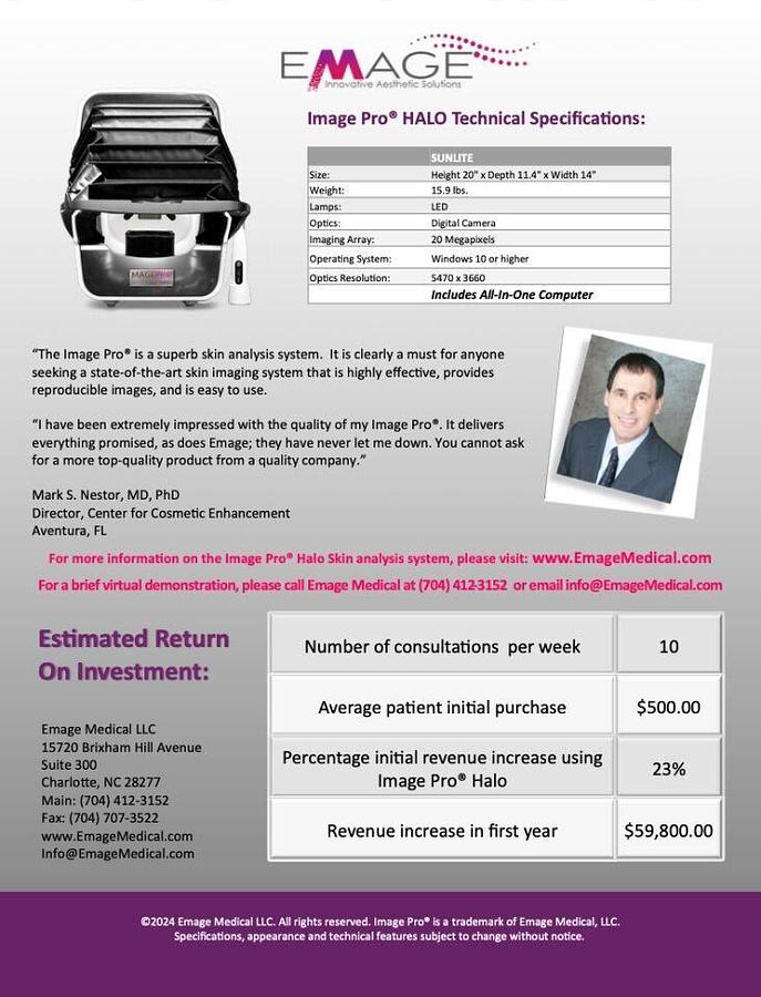 For Sale EMAGE NEW Image PRO HALO Emage Medical