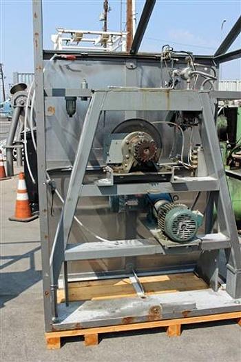 Used 60 CU. FT. GEMCOMATIC SLANT CONE BLENDER WITH DRUM LIFT - S/S