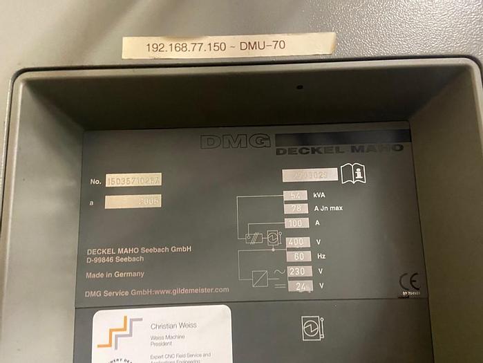 Used 2005 DMG DMU 70 eVolution