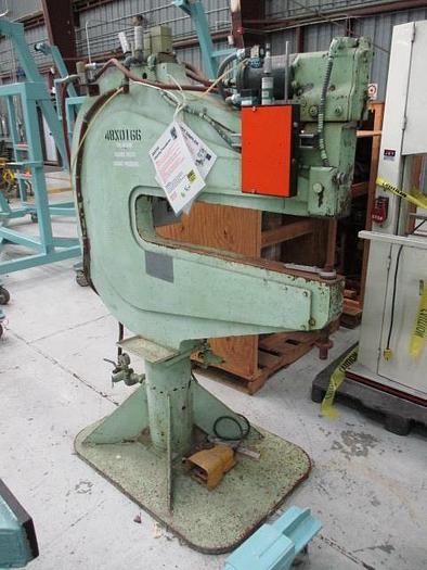 Used Zephyr single shot riveter/ hot dimpler, 36" throat, temperature / process controls.