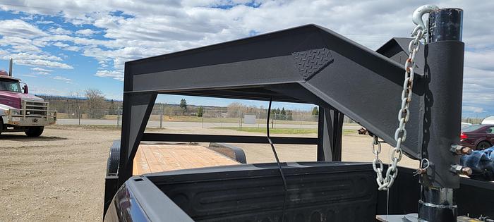 Used 2016 OASIS 25' LOWBOY GOOSE NECK WITH FLIP UP RAMPS 