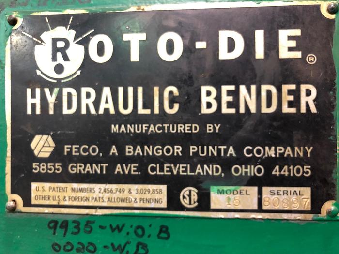 Used Roto-Die 10' Hydraulic Press Brake