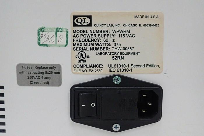 Used Quincy Lab Cardinal Health Model WPWRM Bathing Wipe Warmer