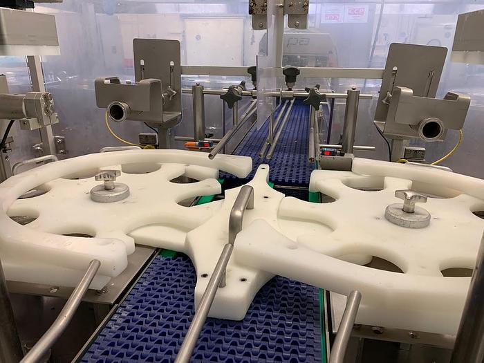 Very good used PACKAGING AUTOMATION STARWHEEL POT FILLER