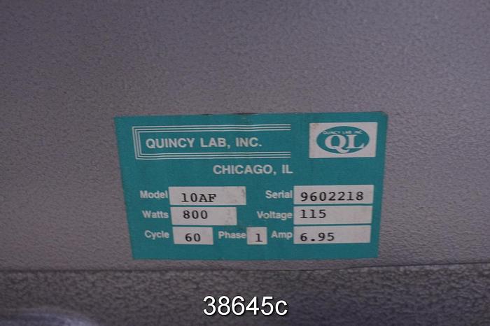 Used Quincy 10AF Lab Oven, 800 Watts #38645