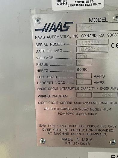 Used 2016 Haas DM-2 CNC 4-Axis Vertical Drill/Tap Center