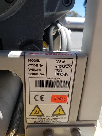 Used Pump, Vacuum, 1.475 HP, Positive, Edwards, 1-3/4", #S743069