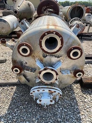 Used 350 GALLON REACTOR – T-316 S/S – 75 PSI/FV INTERNAL/150 PSI JACKET