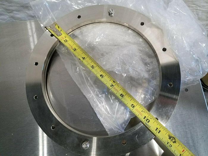 Used Bulk Head Trim Ring Bolt On Stainless Steel 8-1/2" ID Flange Tank Porthole