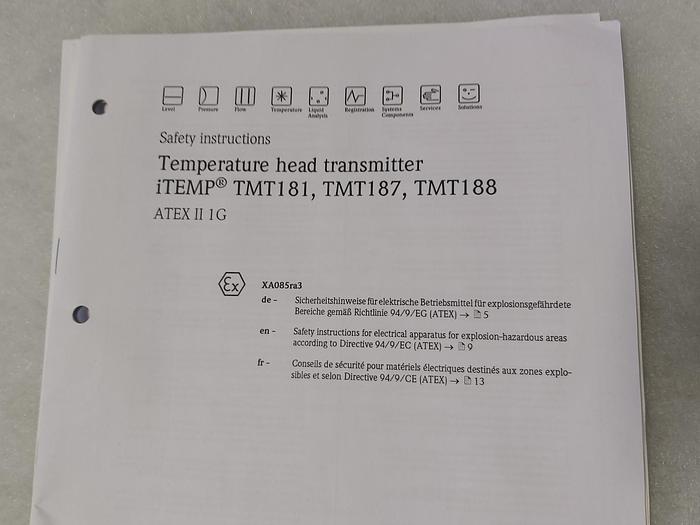 Endress und Hauser TMT181 B41BA, 0 bis 150°C,
