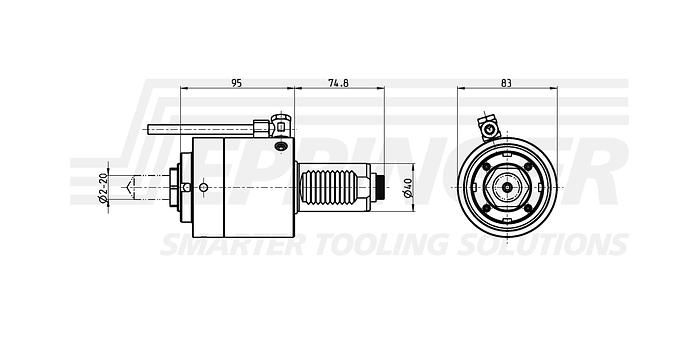 Gebraucht Bohr- Fraeskopf Eppinger 4200870 Angetriebenes Werkzeug VDI 40