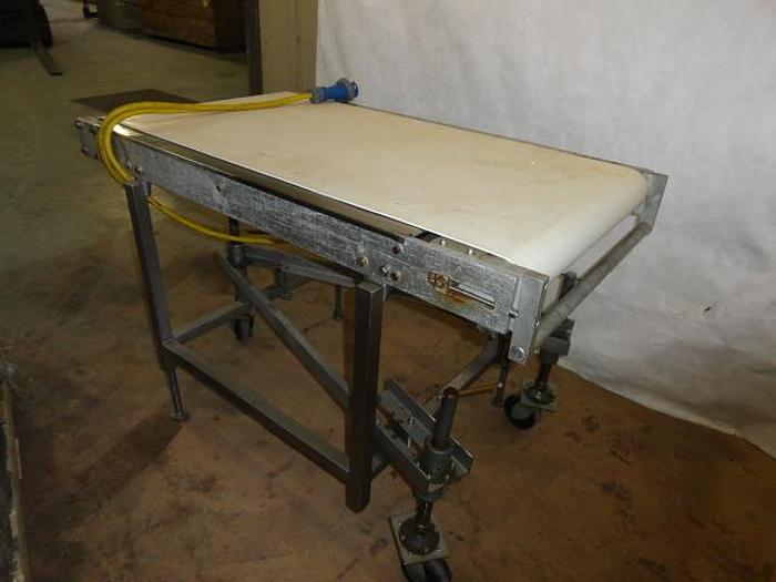 Used Aluminium Frame Belt Conveyor; 27"Wx4'4"L