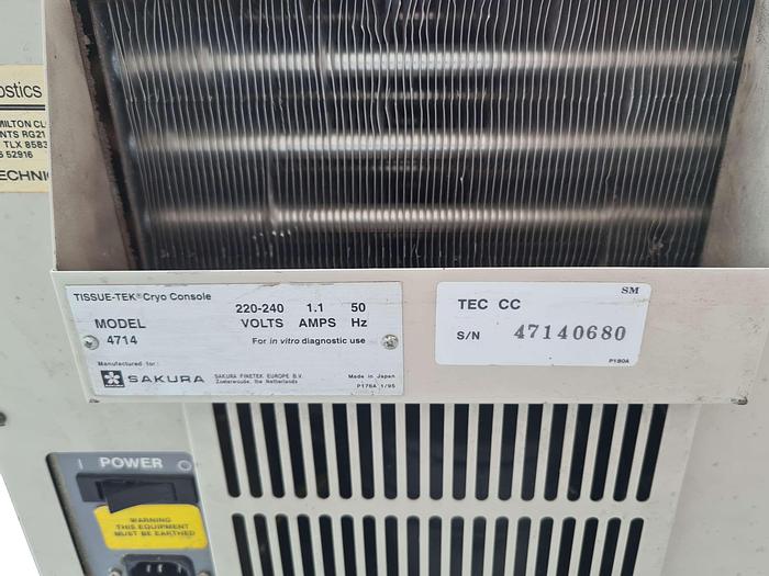 Used Tissue-Tek TEC 4715 Embedding centre with Cryo console Coldplate