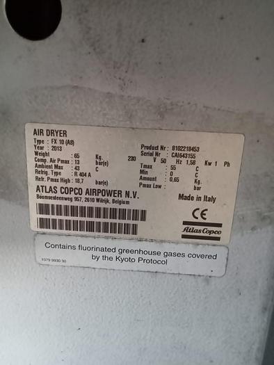 Gebraucht 03 verschiedene Kompressoren (z.B. ATLAS COPCO)  mit Trockner