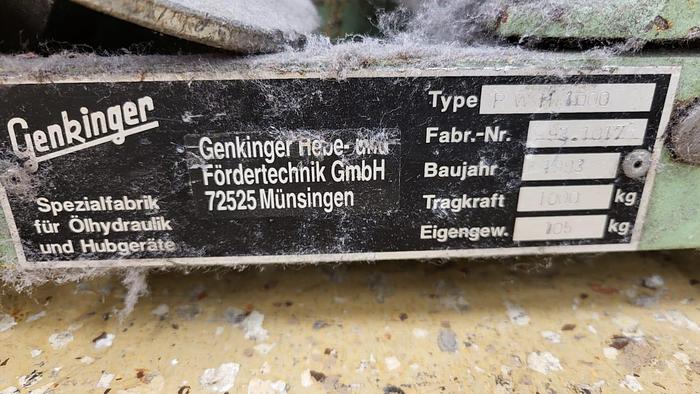 Gebraucht q) 06 Kettbaum- und Geschirrwagenwagen, Fabrikat Genkinger