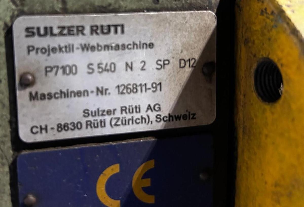 Gebraucht 01 gebr. SULZER PROJECTILE LOOM – P7100 P540 N2 SP D12