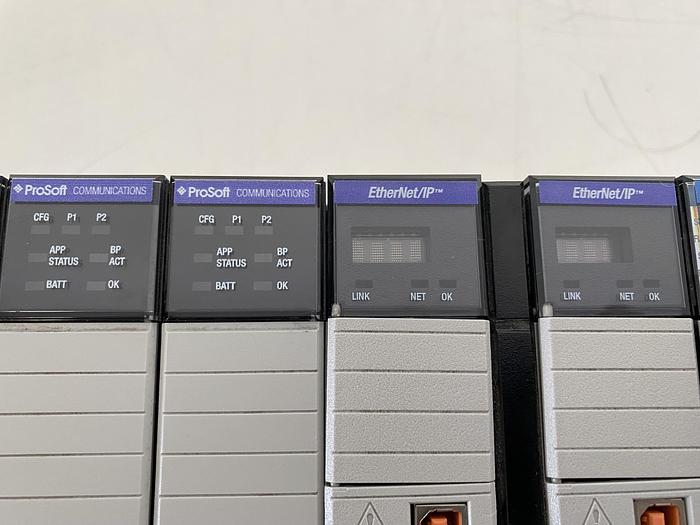 Used Allen-Bradley 1756-L73S, 1756-En2T & 1756-PB72 on 1756-A17 ControlLogix Chassis