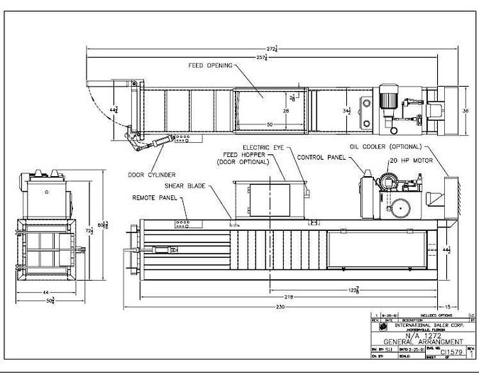 Used International Baler NA1272 Horizontal Baler #27472