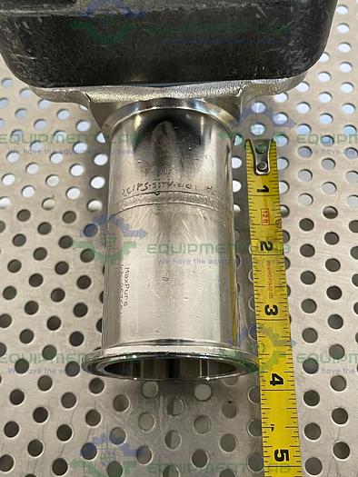 Used ITT Pure-Flo  2-316L-RA20MAX-CWP150 3 Way Diaphragm Valve w/ 2" Sanitary Fitting