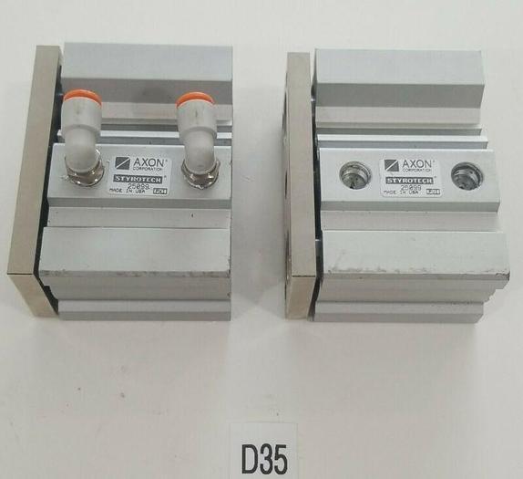 Used *PREOWNED* LOT OF 2 AXON STYROTECH 25099 Pnuematic Compact Cylinder + Warranty!