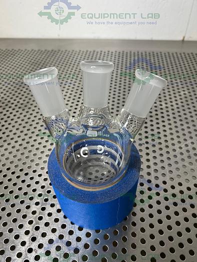 Chemglass  CG-1524-03 250mL Round Bottom Heavy Wall Flask 24/40 3-Neck Angled 20°