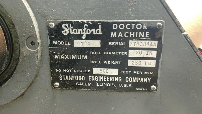 Used 30" STANFORD DUPLEX SLITTER REWINDER MODEL 184 20" REWIND DIAMETER
