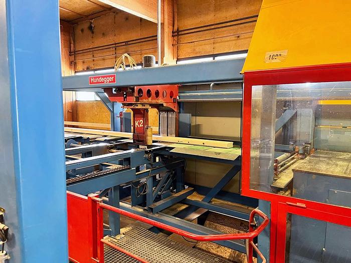 Used Hundegger K2-4 BHF joinery line  for log house production