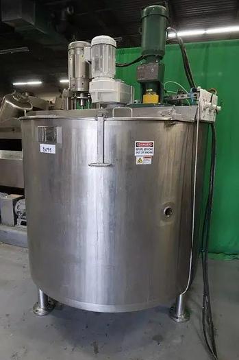 Used 500 GALLON LEE TRIPLE MOTION KETTLE - T 316 SS - 125 PSI JACKET