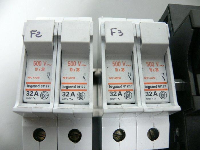 Used 4 Single Pole Legrand 01127 32A Fuse holders + 1 & 2 Pole Telemecanique