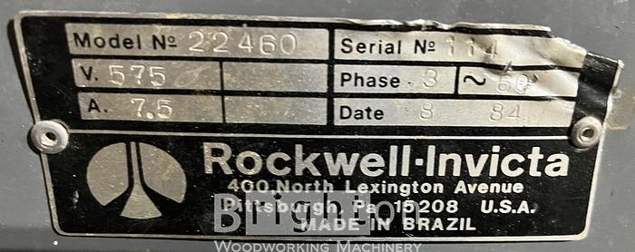 Used Rockwell Used 20" Planer #CBM2334