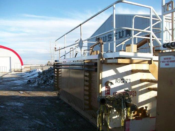 Used 20 m3 (120 bbl) Skid Mounted 2 Compartment Mud Tank