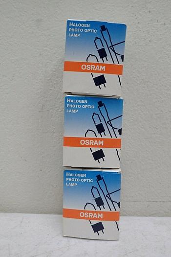 Used Lot of 3 Osram Halogen Photo Optic Lamp Bulbs