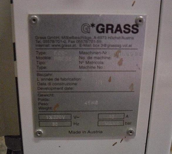 Used GRASS ECO-PRESS HINGE BORING AND INSERTION MACHINE