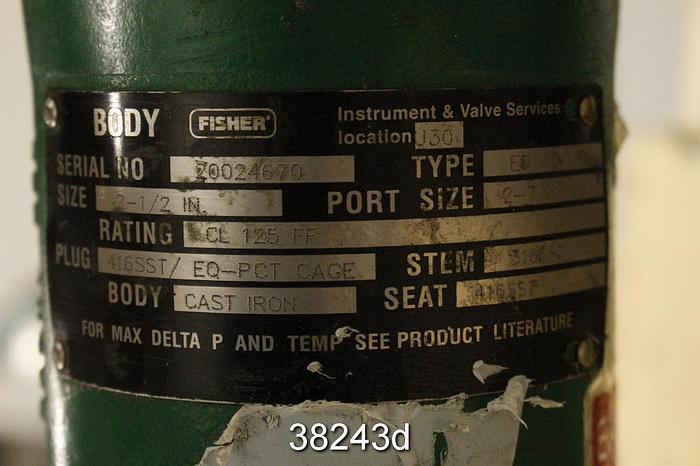 Used Fisher ED 2.5" Steam Valve #38243