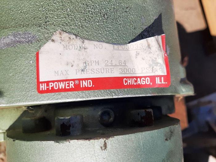 Used Pump, Hydraulic, 30 HP, Hi-Power, Power Pack, 25 GPM #S744829