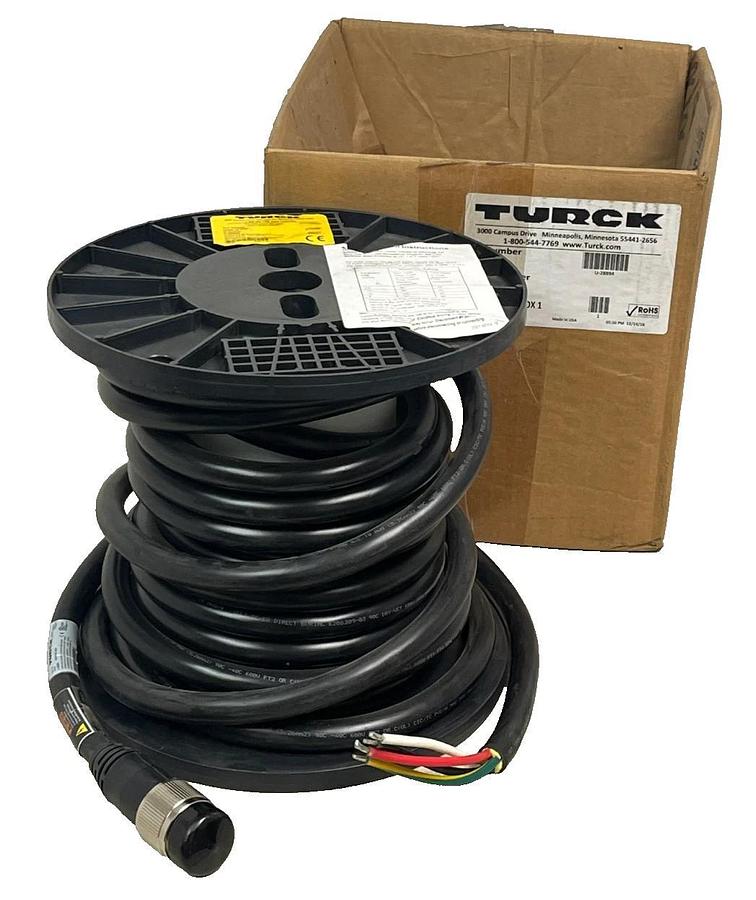 Turck Powerfast GSDM 40-15M Power Cordset 1 3/8" D-Size 4-Pin 15m