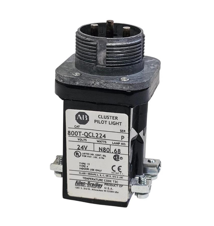 NEW ALLEN BRADLEY 800T-QCL224 CLUSTER PILOT LIGHT SER. P (MISSING CAP) 24V NSNP