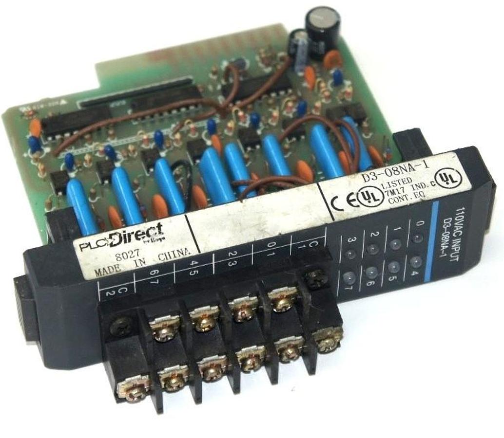 Used PLC DIRECT D3-08NA-1 8PT 110VAC INPUT MODULE 110VAC INPUT D308NA1