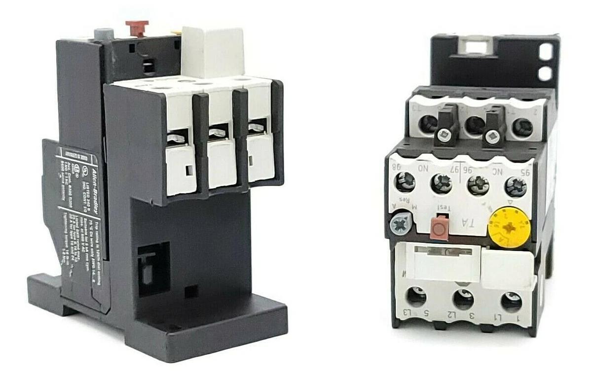 Used LOT OF 2 ALLEN BRADLEY 193-TAB24 OVERLOAD RELAYS 1.6-2.4 AMP SER. B