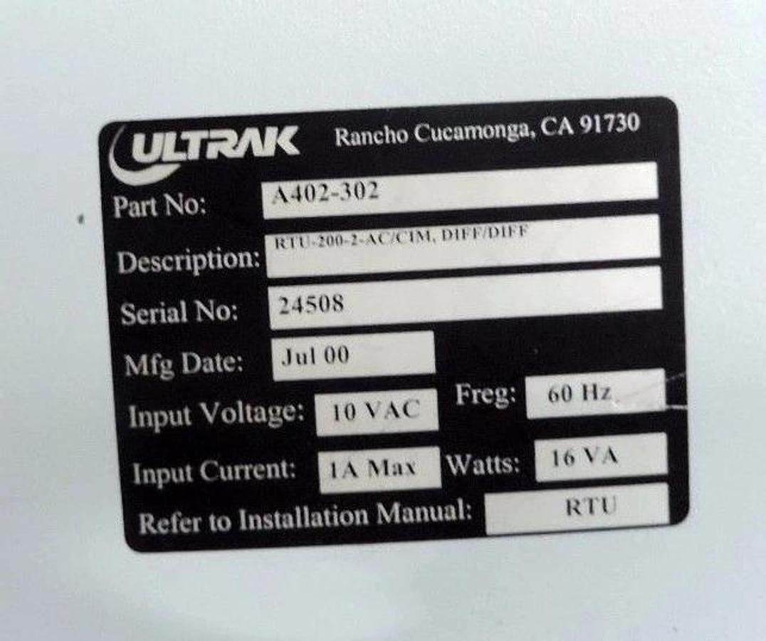 Used ULTRAK SAFENET SYSTEM A402-302 ENCLOSURE A402302