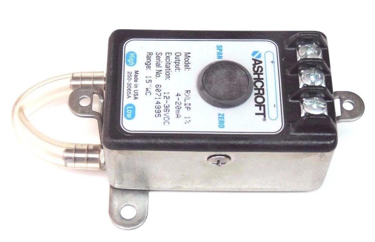 NIB ASHCROFT ASH-RX-D-100-B-M-MB4-42-B-10IW PRESSURE TRANSMITTER 4-20MA, RXLDP