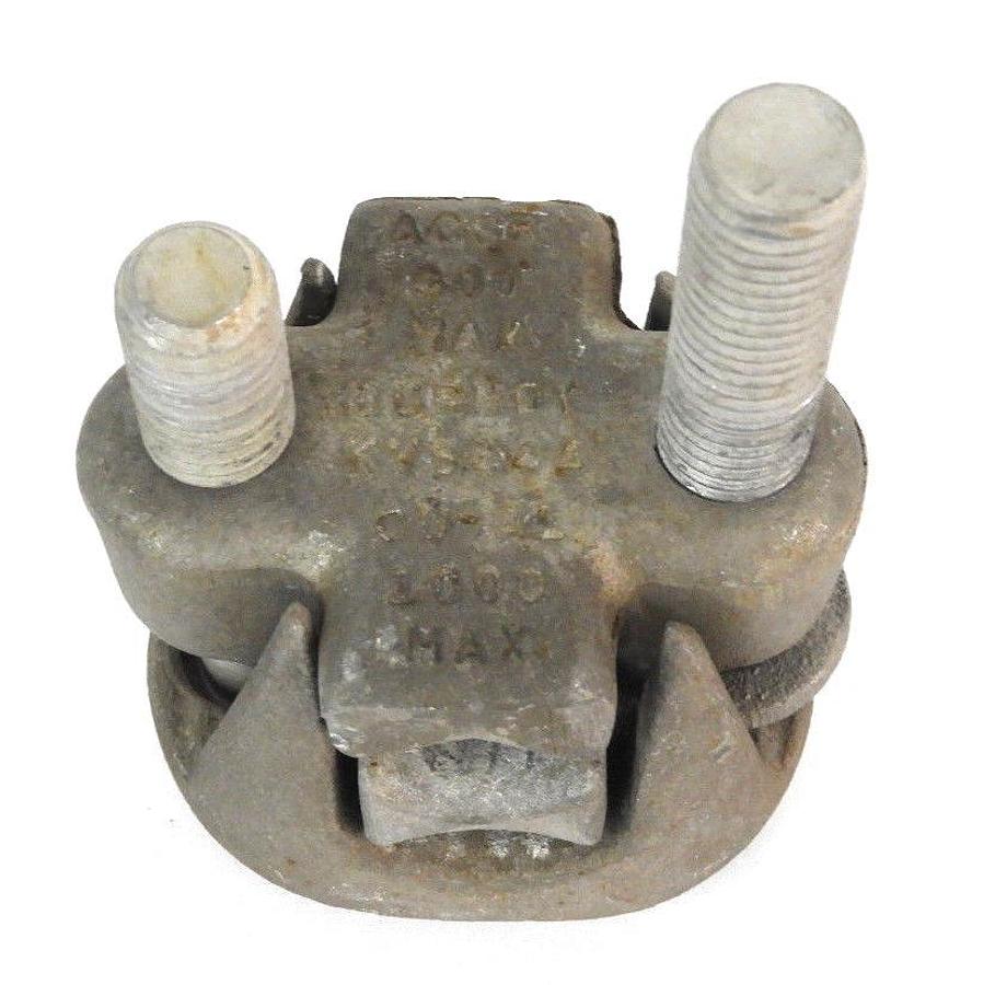 Used BURNDY KVS44A 2-BOLT CONNECTOR ACSR 900 MAX, CU-AL 3/0-1000 MAX