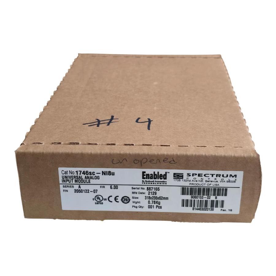 Used SPECTRUM CONTROLS ALLEN BRADLEY 1746sc-NI8u /A SLC 500 ANALOG INPUT MODULE NSFS