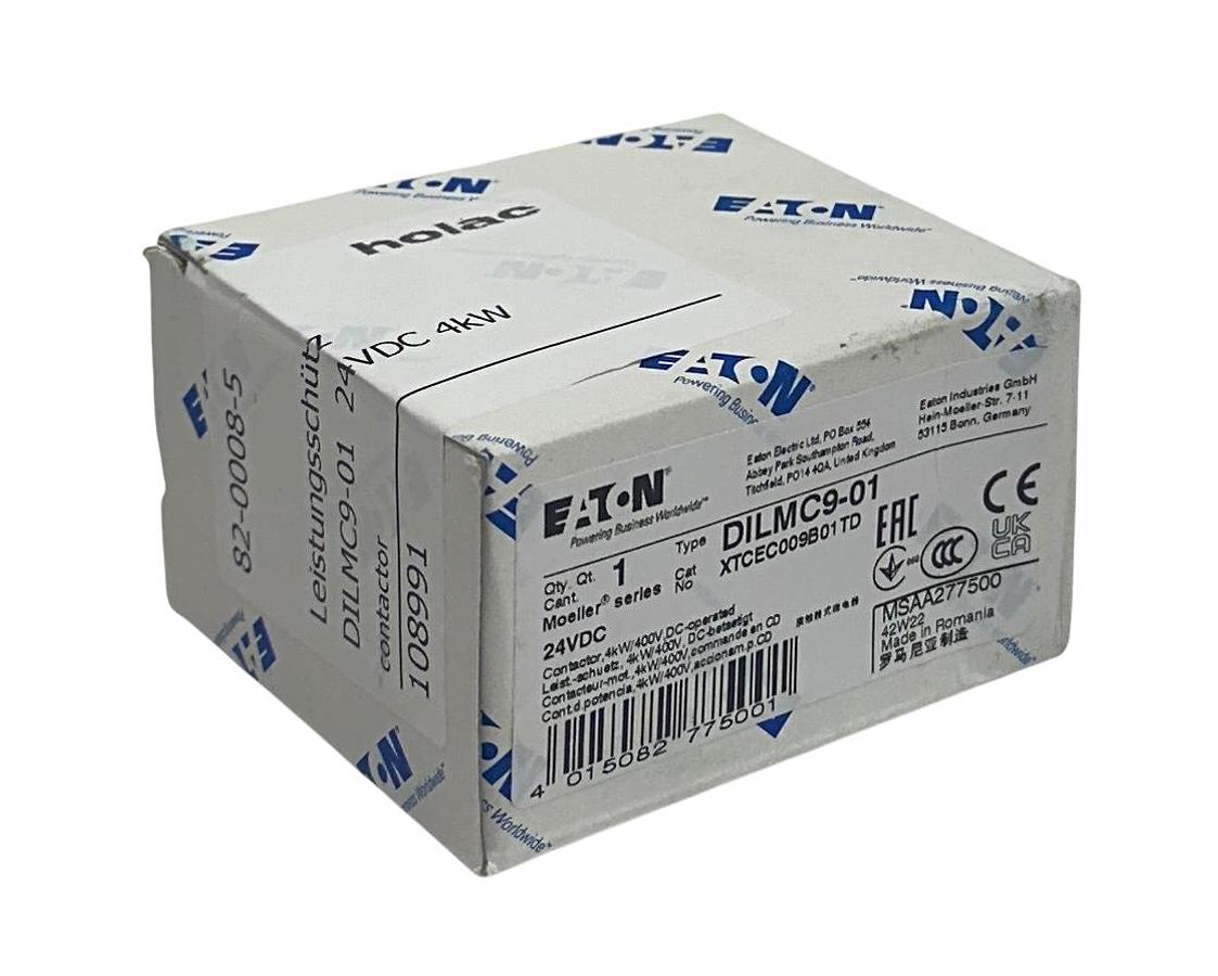 Used EATON DILMC9-01 / XTCEC009B01TD MOELLER SERIES CONTACTOR 24VDC MSAA277500 NSMP