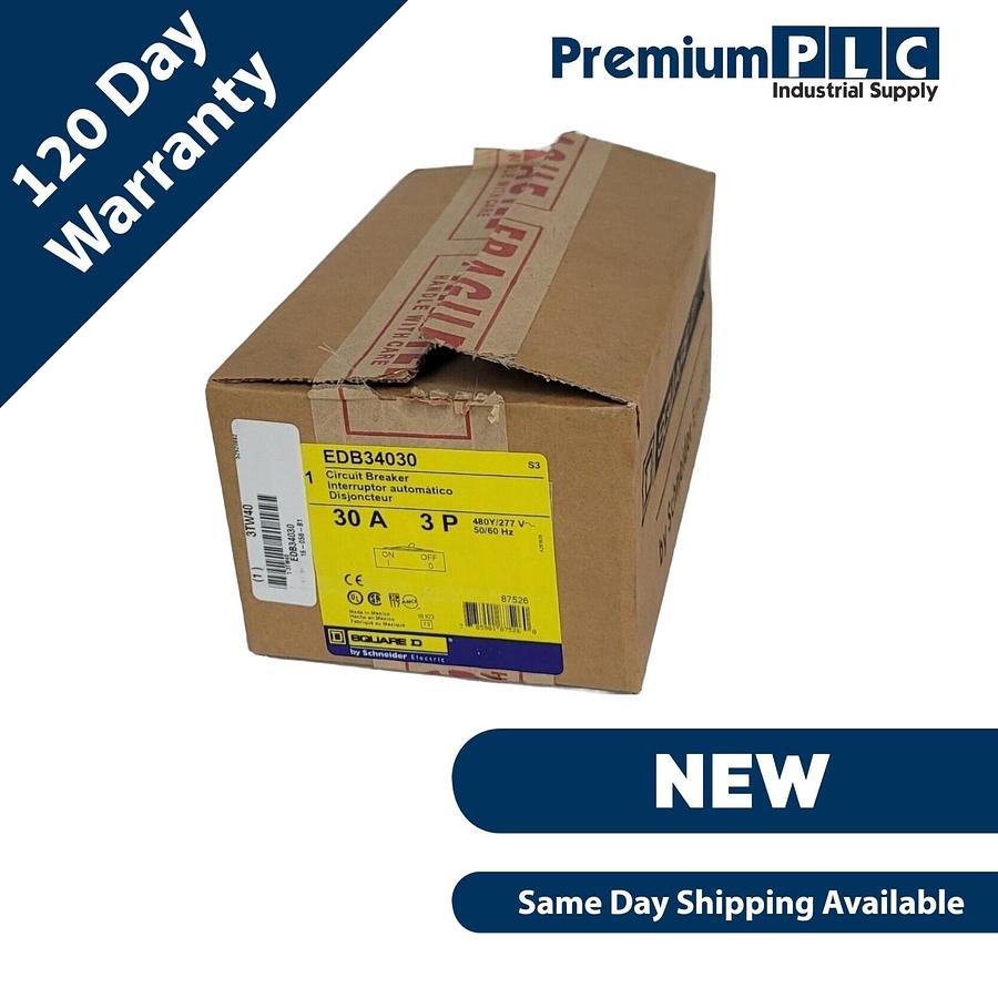 NEW SQUARE D EDB34030 EDB SERIES CIRCUIT BREAKER 30A 3P 50/60Hz