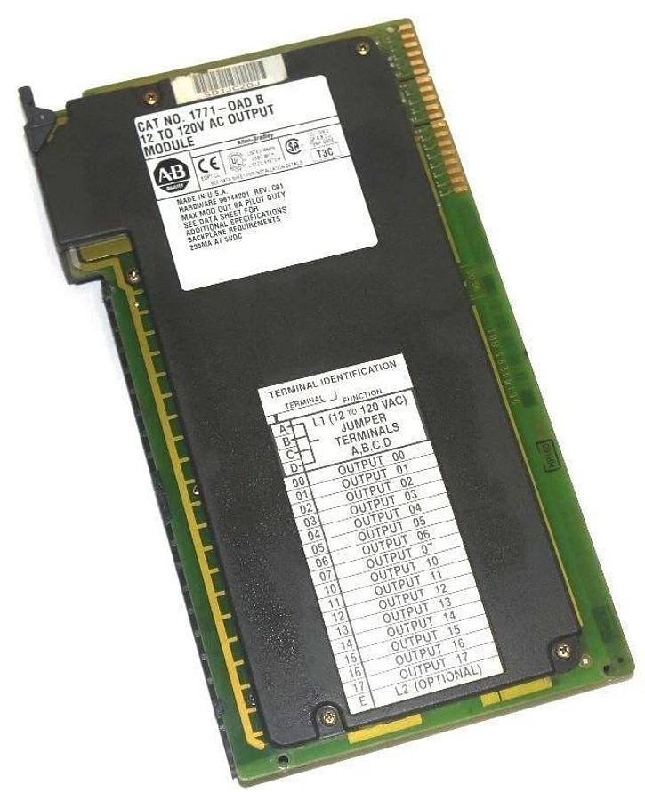 Used ALLEN BRADLEY 1771-OAD SER. B OUTPUT MODULE 12 TO 120V AC 1771-OAD/B