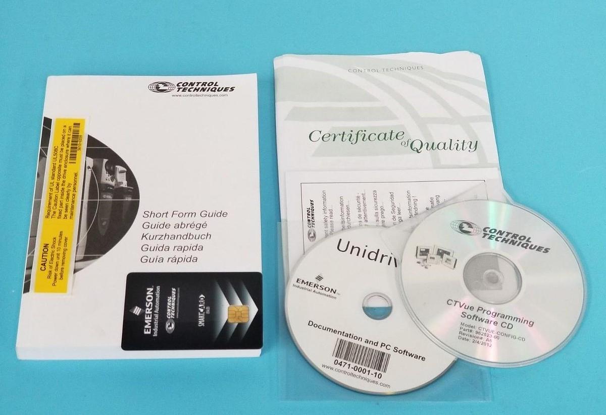 Used NEW EMERSON CONTROL TECHNIQUES PROGRAMMING SOFTWARE SP1405 CTVUE-CONFIG-CD